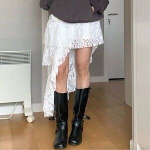 Women’s Asymmetrical Lace Skirt Ruffled Layers Skort